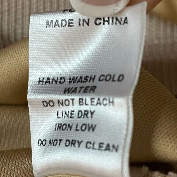 NWT Fiestar Nude Bodycon Mini Dress with CrissCross Straps in Front Size Medium - Picture 11 of 11